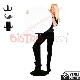 Kiev Siyah Beyaz Askılıklı Bistro Bar Kokteyl Masası KSABM003SBYZ Kiev Siyah Beyaz Askılıklı Bistro Bar Kokteyl Masası KSABM003SBYZ