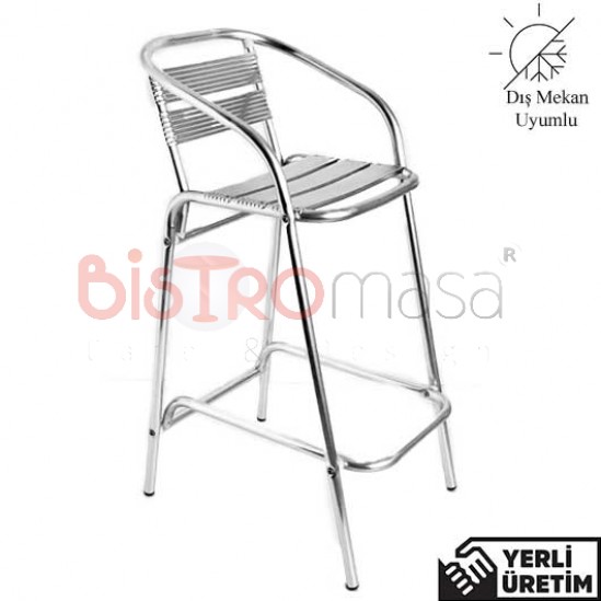 Master Dış Mekan Alüminyum Kollu Bar Sandalyesi MDISKBAS6001ALUM