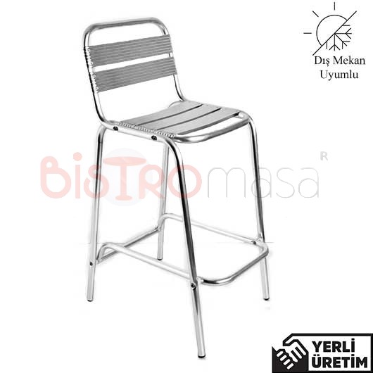 Master Dış Mekan Alüminyum Kolsuz Bar Sandalyesi MDISKBAS6002ALUM