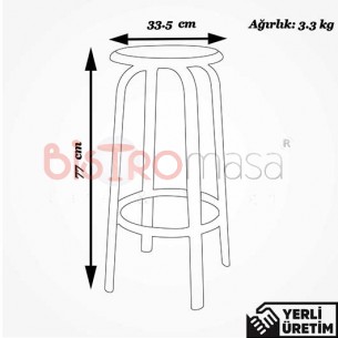 April Dış Mekan Alüminyum Bistro Bar Kokteyl Taburesi ADISBAT002ALUM April Dış Mekan Alüminyum Bistro Bar Kokteyl Taburesi ADISBAT002ALUM