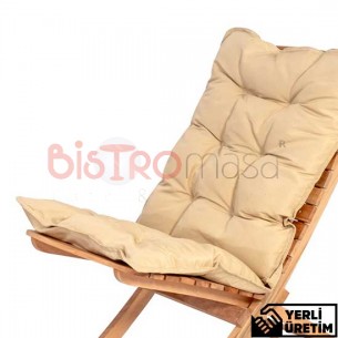 GardenFlex Katlanabilir Ahşap Minderli Cafe Masa Takımı 2 Kişilik GKACMT803 GardenFlex Katlanabilir Ahşap Minderli Cafe Masa Takımı 2 Kişilik GKACMT803