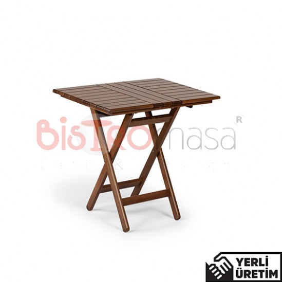 Kneipe Katlanır Ahşap Balkon Bahçe Cafe Masası 60x80 cm KKACMS9005AHSP