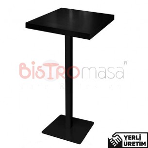 Schwarz Siyah Kare Bistro Kokteyl Bar Masası SSBM005SYH Schwarz Siyah Kare Bistro Kokteyl Bar Masası SSBM005SYH