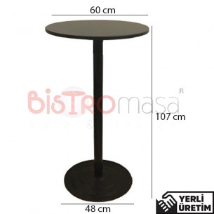 Kiev Mermer Desenli Kokteyl Siyah Bar Bistro Masa KMDBM004MRMD Kiev Mermer Desenli Kokteyl Siyah Bar Bistro Masa KMDBM004MRMD