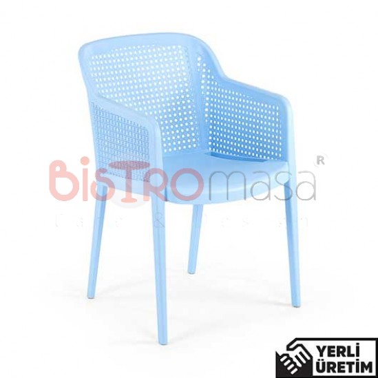 Extrem Açık Mavi Kollu Plastik Sandalye EKPLS007AMAV