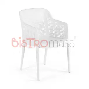 Extrem Beyaz Kollu Plastik Sandalye EKPLS005BYZ