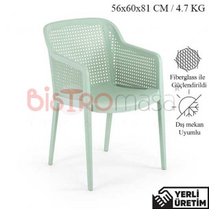 Extrem Nil Yeşili Kollu Plastik Sandalye EKPLS009NYSL Extrem Nil Yeşili Kollu Plastik Sandalye EKPLS009NYSL
