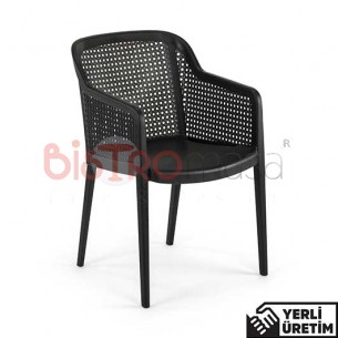 Extrem Siyah Kollu Plastik Sandalye EKPLS001SYH Extrem Siyah Kollu Plastik Sandalye EKPLS001SYH