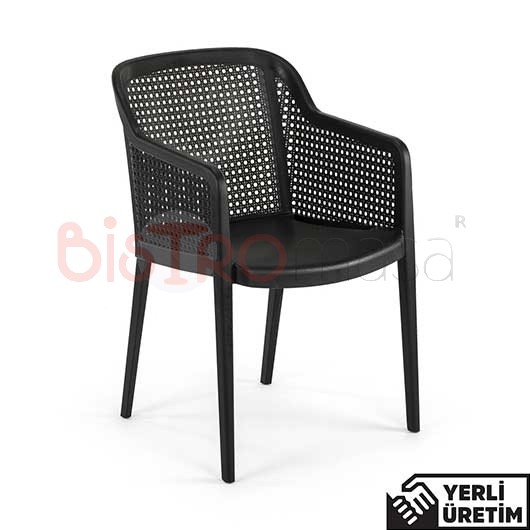 Extrem Siyah Kollu Plastik Sandalye EKPLS001SYH