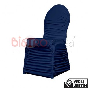 Dejavu Lacivert Streç Organizasyon Düğün Banket Hilton Sandalye Örtüsü DHLTNSÖ003LCT
