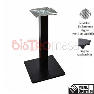 Poppy Siyah Tekli 40X40 Ağırlıklı Cafe Masa Ayağı PCMAYK002SYHTK Poppy Siyah Tekli 40X40 Ağırlıklı Cafe Masa Ayağı PCMAYK002SYHTK