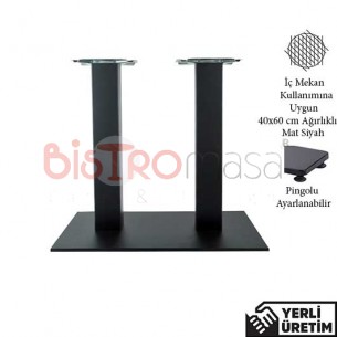 Plush Siyah Çiftli Kare Boru 40X60 Ağırlıklı Cafe Masa Ayağı PCMAYK003MSYHKB Plush Siyah Çiftli Kare Boru 40X60 Ağırlıklı Cafe Masa Ayağı PCMAYK003MSYHKB