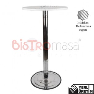 Smart Beyaz Kokteyl Bistro Bar Masası SBM036BYZ Smart Beyaz Kokteyl Bistro Bar Masası SBM036BYZ