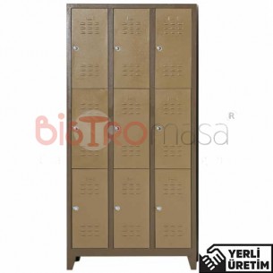 Factory 9'Lu Personel Soyunma Dolabı FPSOYDLB9309MTL Factory 9'Lu Personel Soyunma Dolabı FPSOYDLB9309MTL