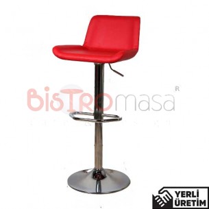 Rose Amortisörlü Krom Ayak Kolsuz Kırmızı Bistro Kokteyl Bar Sandalyesi RAKRMKOSBAS1004KMZ Rose Amortisörlü Krom Ayak Kolsuz Kırmızı Bistro Kokteyl Bar Sandalyesi RAKRMKOSBAS1004KMZ