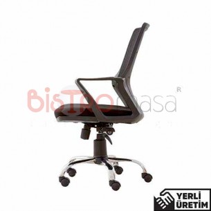Zet Fileli Krom Tekerlekli Ofis Müdür Koltuğu ZTOFSMK005KSYH Zet Fileli Krom Tekerlekli Ofis Müdür Koltuğu ZTOFSMK005KSYH