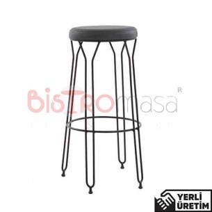 Maçka Siyah Boyalı Metal Bistro Kokteyl Bar Taburesi MBYLKOLBAT002 Maçka Siyah Boyalı Metal Bistro Kokteyl Bar Taburesi MBYLKOLBAT002