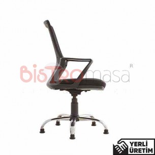 Zet Fileli Krom Tekerleksiz Ofis Misafir Koltuğu ZSOFSMIS007SYH Zet Fileli Krom Tekerleksiz Ofis Misafir Koltuğu ZSOFSMIS007SYH