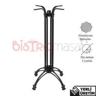 Damla Siyah Alüminyum Bistro Kokteyl Bar Masa Ayağı DABMAYK001SYH Damla Siyah Alüminyum Bistro Kokteyl Bar Masa Ayağı DABMAYK001SYH