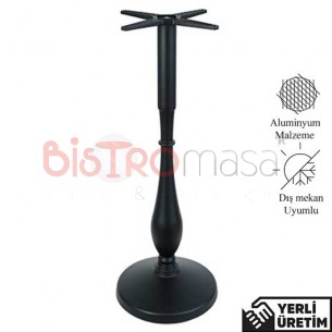 Tombik Siyah Alüminyum Bistro Kokteyl Bar Masa Ayağı TABMAYK002SYH Tombik Siyah Alüminyum Bistro Kokteyl Bar Masa Ayağı TABMAYK002SYH