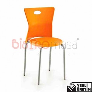 Stella Turuncu Kolsuz Plastik Sandalye SKSZPLS005TRC Stella Turuncu Kolsuz Plastik Sandalye SKSZPLS005TRC