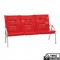 Warte Krom Ayak Kollu Kırmızı Bekleme Koltuğu Üçlü WKRMBKLK5003KMZ