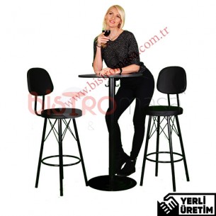 Magic Askılıklı Siyah Bistro Masa Sandalye Seti 3 Parça MABMS3001SYH Magic Askılıklı Siyah Bistro Masa Sandalye Seti 3 Parça MABMS3001SYH