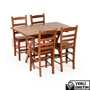Neo Ahşap Cafe Bahçe Masa Takımı 4 Kişilik 80x120 NACMT8002AHSP Neo Ahşap Cafe Bahçe Masa Takımı 4 Kişilik 80x120 NACMT8002AHSP