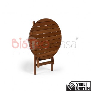 Pub Katlanır Ahşap Bahçe Cafe  Masası 70 cm Çap PKACMS9002AHSP Pub Katlanır Ahşap Bahçe Cafe  Masası 70 cm Çap PKACMS9002AHSP