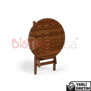 Pub Katlanır Bahçe Ahşap Cafe  Masası 90 cm Çap PKACMS9003AHSP Pub Katlanır Bahçe Ahşap Cafe  Masası 90 cm Çap PKACMS9003AHSP