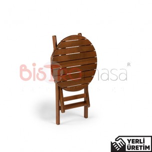 Pub Katlanır Cafe  Ahşap Bahçe Masası 60 cm Çap PKACMS9001AHSP Pub Katlanır Cafe  Ahşap Bahçe Masası 60 cm Çap PKACMS9001AHSP