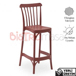 London Bordo Kolsuz Plastik Bar Sandalyesi LKPBAS004BOR London Bordo Kolsuz Plastik Bar Sandalyesi LKPBAS004BOR