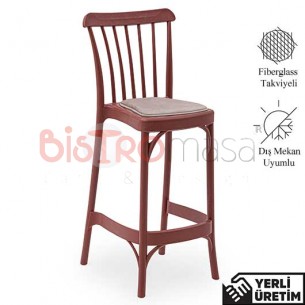 London Bordo Kolsuz Plastik Bar Sandalyesi LKPBAS004BOR London Bordo Kolsuz Plastik Bar Sandalyesi LKPBAS004BOR