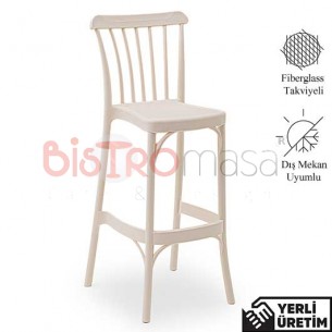 London Krem Kolsuz Plastik Bar Sandalyesi LKPBAS003KRM London Krem Kolsuz Plastik Bar Sandalyesi LKPBAS003KRM