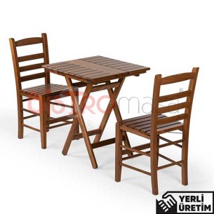 Neo Ahşap Cafe Bahçe Masa Takımı 2 Kişilik 60X60 NACMT8001AHSP Neo Ahşap Cafe Bahçe Masa Takımı 2 Kişilik 60X60 NACMT8001AHSP