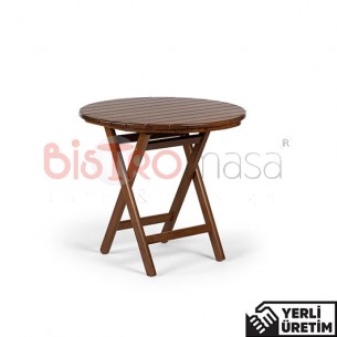 Pub Katlanır Bahçe Ahşap Cafe  Masası 90 cm Çap PKACMS9003AHSP Pub Katlanır Bahçe Ahşap Cafe  Masası 90 cm Çap PKACMS9003AHSP