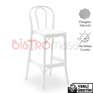 Tokyo Beyaz Kolsuz Plastik Bar Sandalyesi TKPBAS001BYZ Tokyo Beyaz Kolsuz Plastik Bar Sandalyesi TKPBAS001BYZ