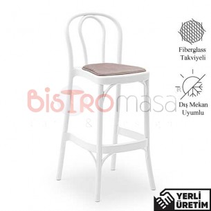 Tokyo Beyaz Kolsuz Plastik Bar Sandalyesi TKPBAS001BYZ Tokyo Beyaz Kolsuz Plastik Bar Sandalyesi TKPBAS001BYZ