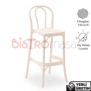 Tokyo Krem Kolsuz Plastik Bar Sandalyesi TKPBAS003KRM Tokyo Krem Kolsuz Plastik Bar Sandalyesi TKPBAS003KRM