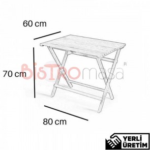GardenFlex Katlanabilir Ahşap Cafe Masa Takımı 4 Kişilik GKACMT801 GardenFlex Katlanabilir Ahşap Cafe Masa Takımı 4 Kişilik GKACMT801