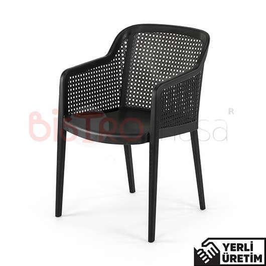 Extrem Siyah Kollu Plastik Sandalye EKPLS001SYH