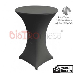 Trendy Antrasit Streç Kokteyl Bar Bistro Masa Örtüsü TBMÖ013ART Trendy Antrasit Streç Kokteyl Bar Bistro Masa Örtüsü TBMÖ013ART