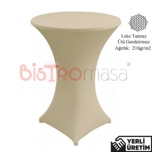 Trendy Krem Streç Kokteyl Bistro Bar Masa Örtüsü TBMÖ007KRM Trendy Krem Streç Kokteyl Bistro Bar Masa Örtüsü TBMÖ007KRM